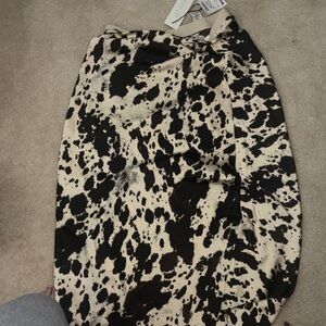Rachel Zoe Black and Cream Pencil Skirt